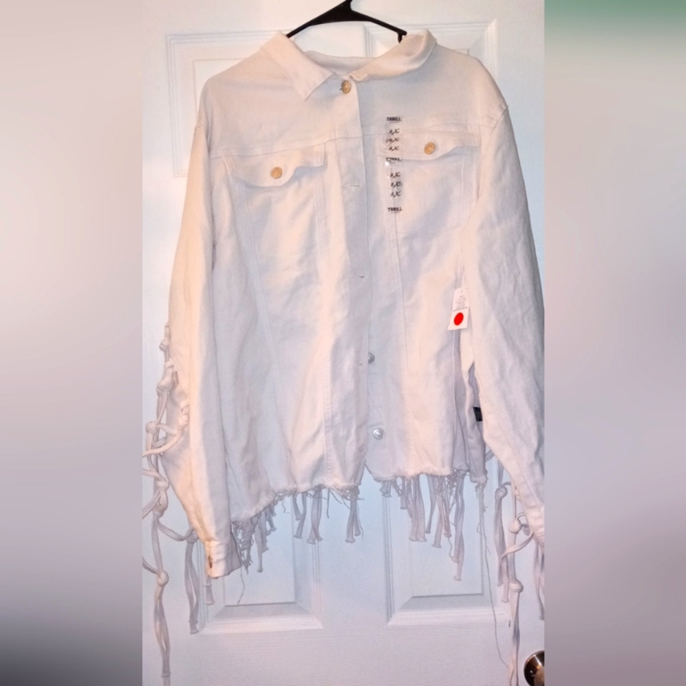 White jean jacket